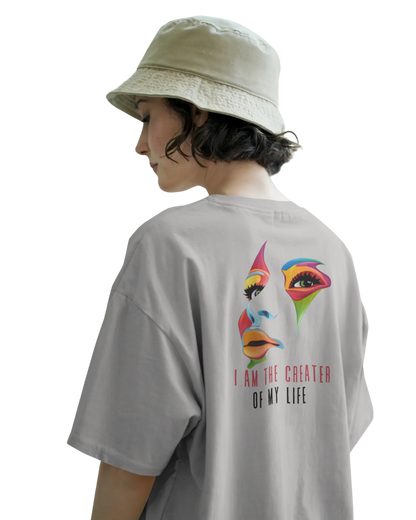 Women Oversize Tee | Printed | 100% Cotton T Shirt | Round Neck | Half Sleeves| Designed by NEOX | Vibrant Colors