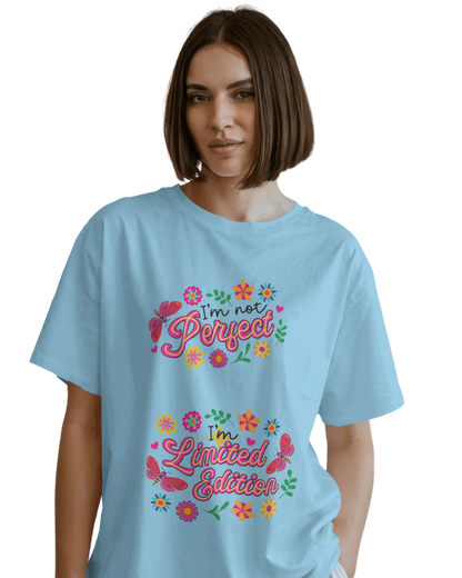 Women Oversize Tee | Printed | 100% Cotton T Shirt | Round Neck | Half Sleeves| Designed by NEOX | Vibrant Colours