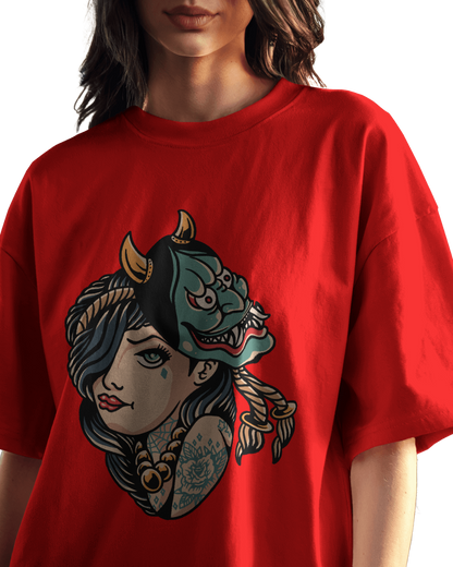 Women Oversize Tee |Street wear | Casual Wear | 100% Cotton T Shirt | Round Neck | Half Sleeves| Vibrant Colors
