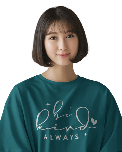 Women Oversize Tee | Printed | 100% Cotton T Shirt | Round Neck | Half Sleeves| Designed by NEOX | Vibrant Colors