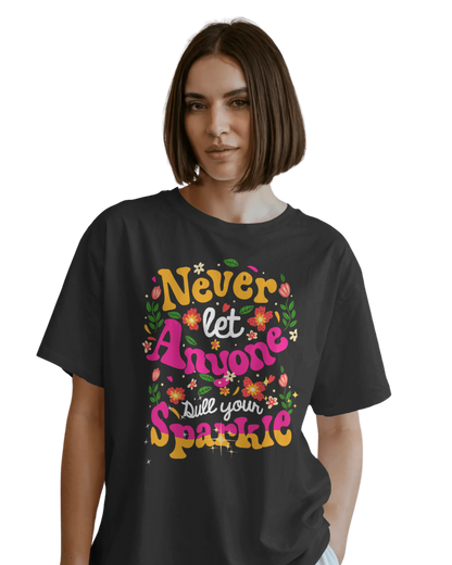 Oversize Tee Women | Printed | 100% Cotton T Shirt | Round Neck | Half Sleeves| Designed by NEOX | Vibrant Colors