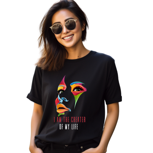 Women Printed Cotton T Shirt | Round Neck | Half Sleeves| 100% Cotton | Regular Fit T-Shirt | Teen | Teen Vibes