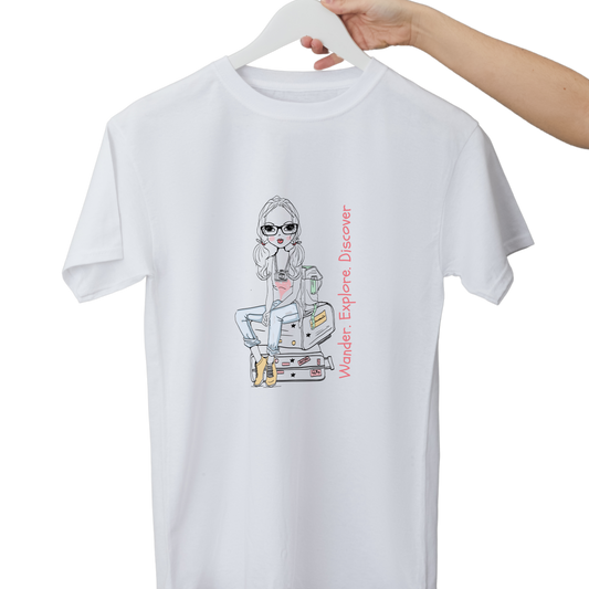 Women Printed Cotton T Shirt | Round Neck | Half Sleeves| 100% Cotton | Regular Fit T-Shirt | Teen | Teen Vibes