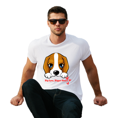 Unisex Printed Cotton T Shirt | Dog Lovers | Round Neck | Half Sleeves|100% Cotton Regular Fit T-Shirt | Women | Men |