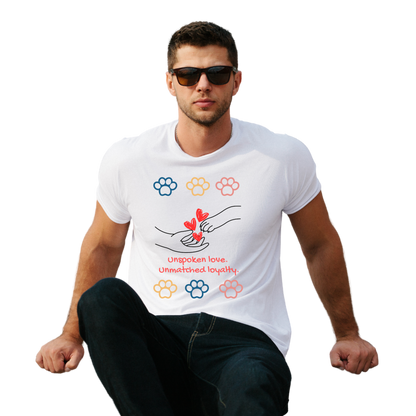 Unisex Printed Cotton T Shirt | Dog Lovers | Round Neck | Half Sleeves|100% Cotton Regular Fit T-Shirt | Women | Men |