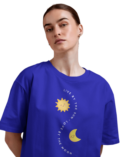 Women Oversize Tee | Printed | 100% Cotton T Shirt | Round Neck | Half Sleeves| Designed by NEOX | Vibrant Colors