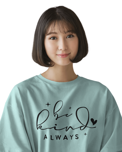 Women Oversize Tee | Printed | 100% Cotton T Shirt | Round Neck | Half Sleeves| Designed by NEOX | Vibrant Colors