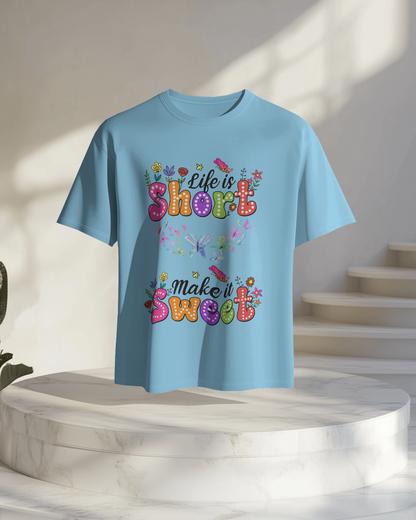 Women Oversize Tee | Printed | 100% Cotton T Shirt | Round Neck | Half Sleeves| Designed by NEOX | Vibrant Colors