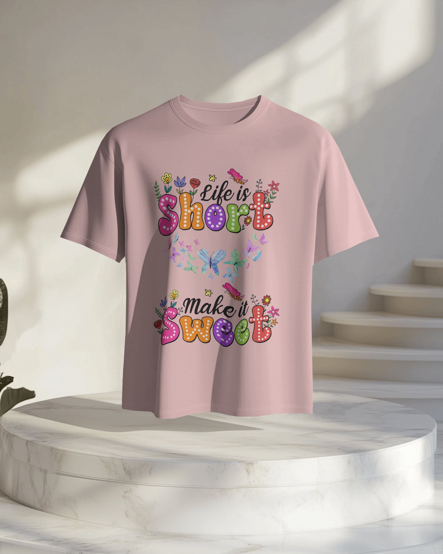 Women Oversize Tee | Printed | 100% Cotton T Shirt | Round Neck | Half Sleeves| Designed by NEOX | Vibrant Colors