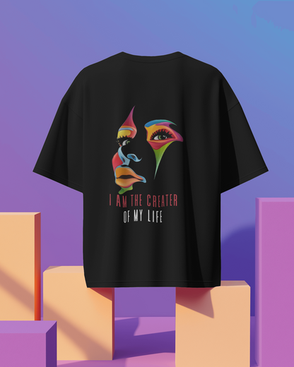 Women Oversize Tee | Printed | 100% Cotton T Shirt | Round Neck | Half Sleeves| Designed by NEOX | Vibrant Colors