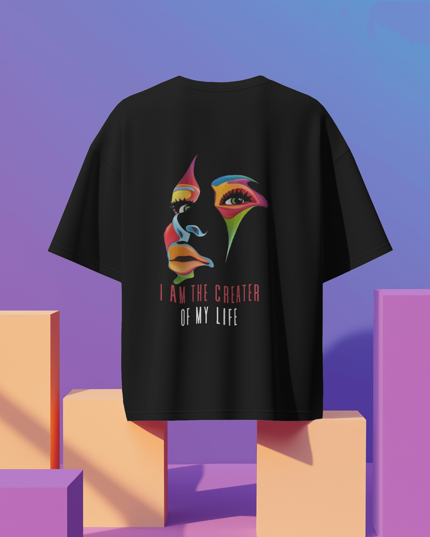 Women Oversize Tee | Printed | 100% Cotton T Shirt | Round Neck | Half Sleeves| Designed by NEOX | Vibrant Colors