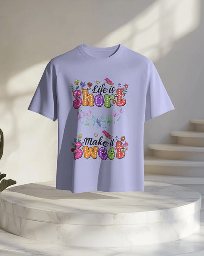 Women Oversize Tee | Printed | 100% Cotton T Shirt | Round Neck | Half Sleeves| Designed by NEOX | Vibrant Colors