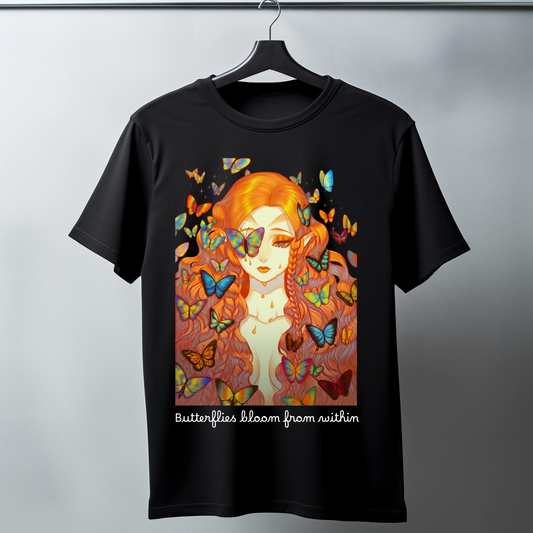 Women Printed Cotton T Shirt | Round Neck | Half Sleeves| 100% Cotton | Regular Fit T-Shirt | Teen | Teen Vibes