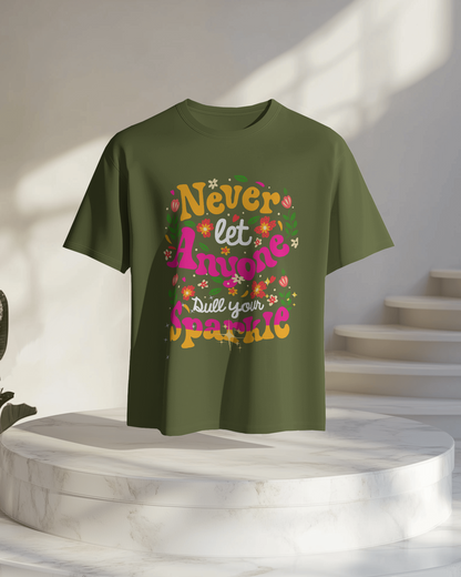 Oversize Tee Women | Printed | 100% Cotton T Shirt | Round Neck | Half Sleeves| Designed by NEOX | Vibrant Colors