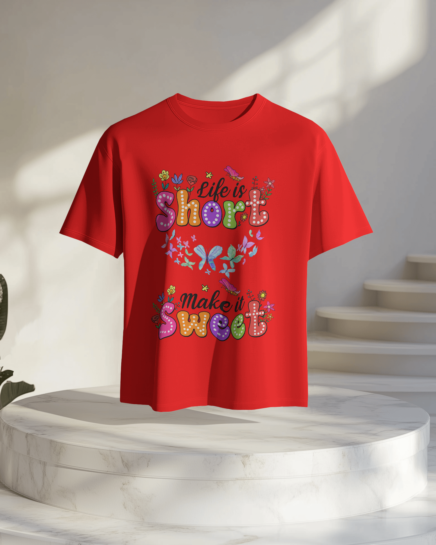 Women Oversize Tee | Printed | 100% Cotton T Shirt | Round Neck | Half Sleeves| Designed by NEOX | Vibrant Colors